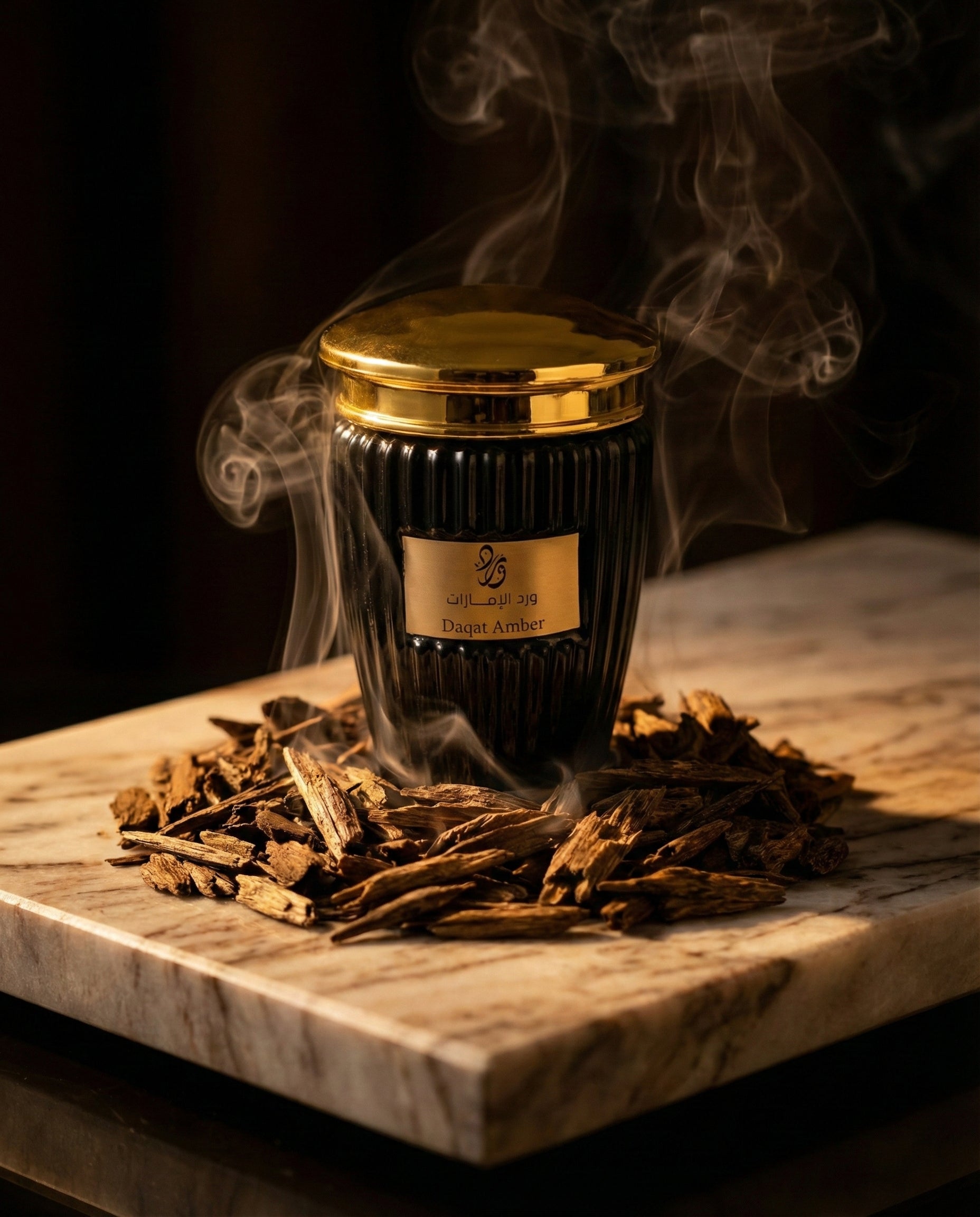 دقة العود بالعنبر